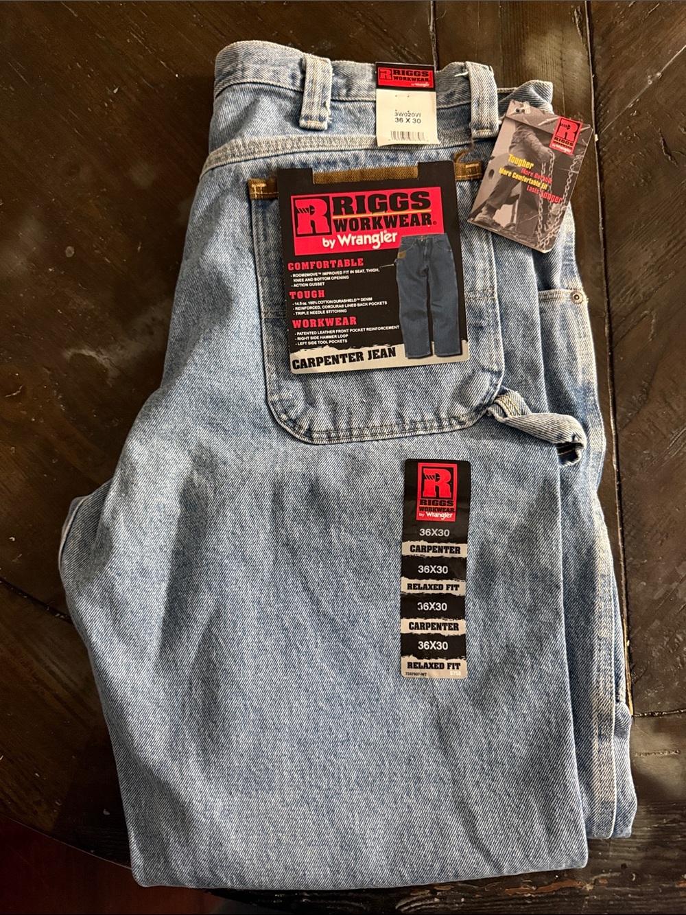Wrangler Relaxed Light Blue Carpenter Jeans